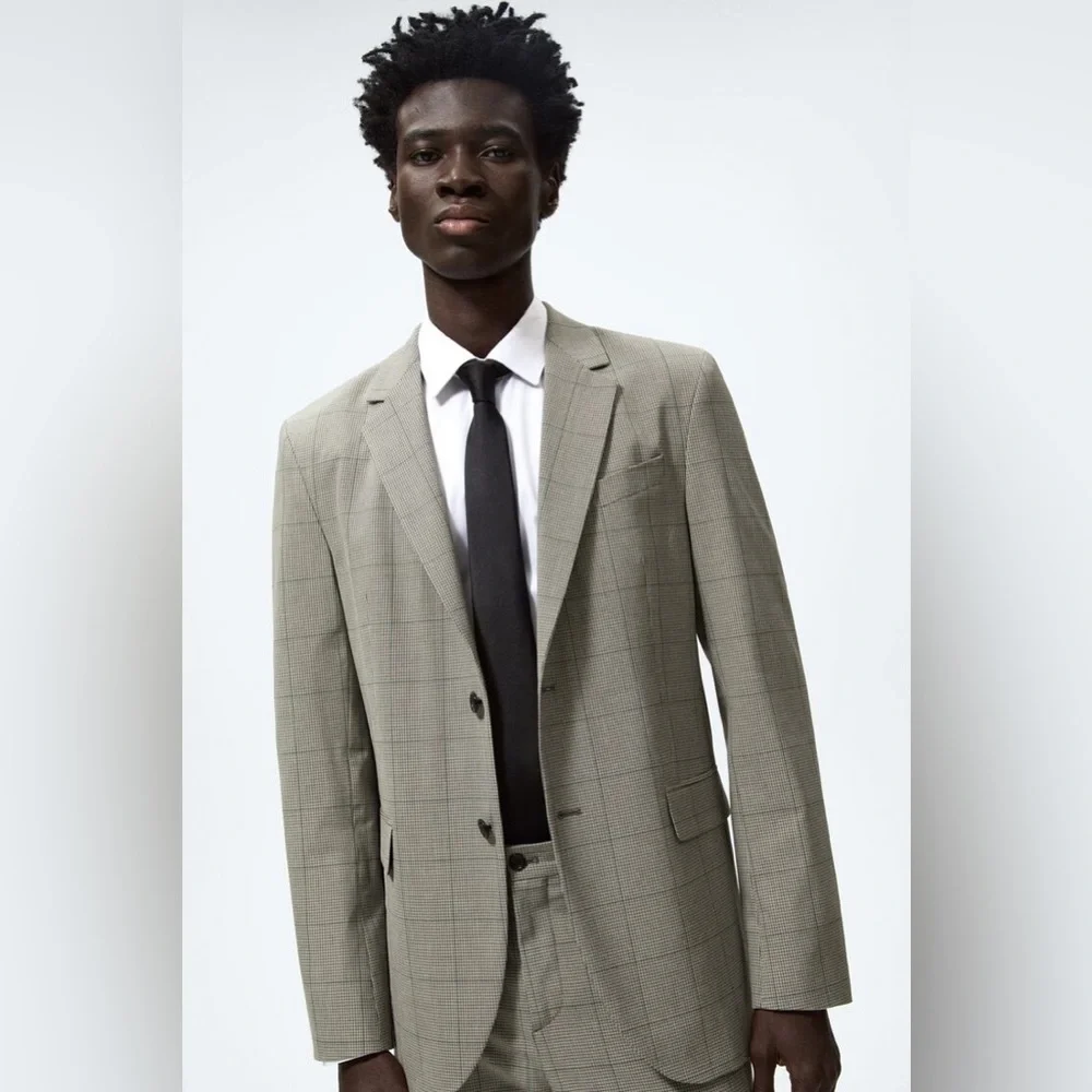 SALE!NWT $149 ZARA CHECKERED SUIT BLAZER SIZE 40